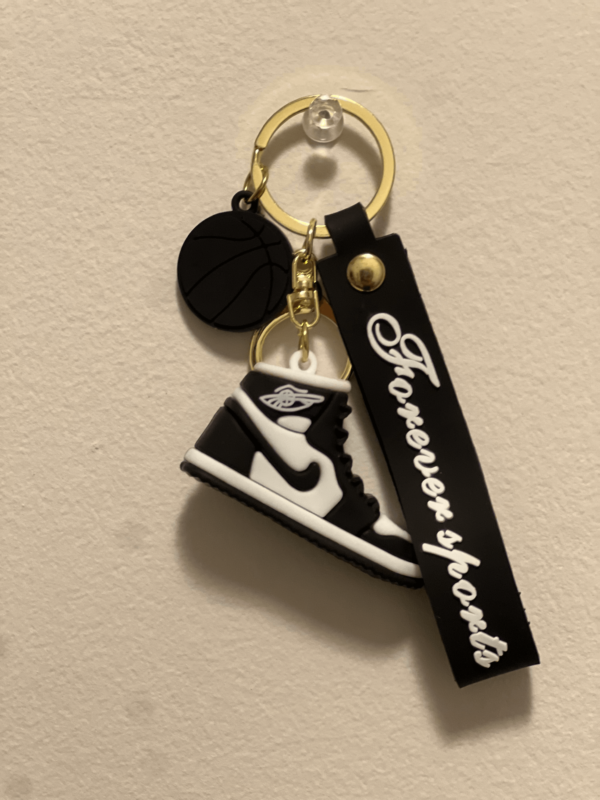 Jordan Black and White Keychain